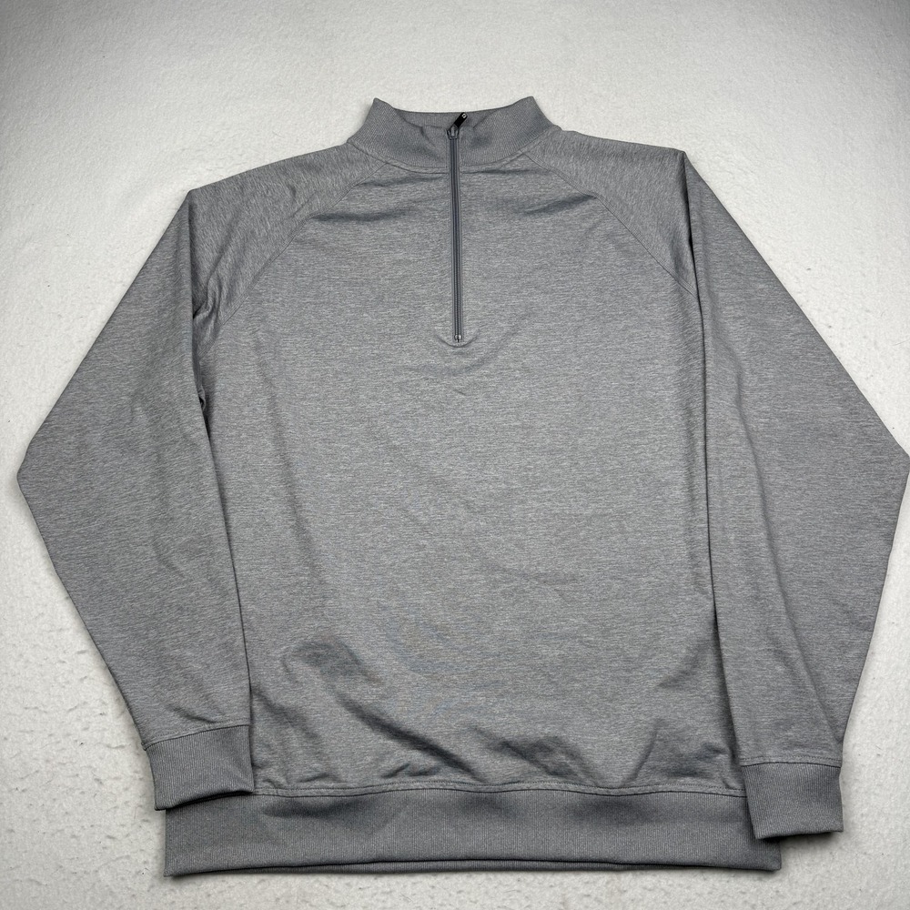 FootJoy Pullover Mens XL Gray 1/4 Zip Long Sleeve Golf Top Stretch Lightweight